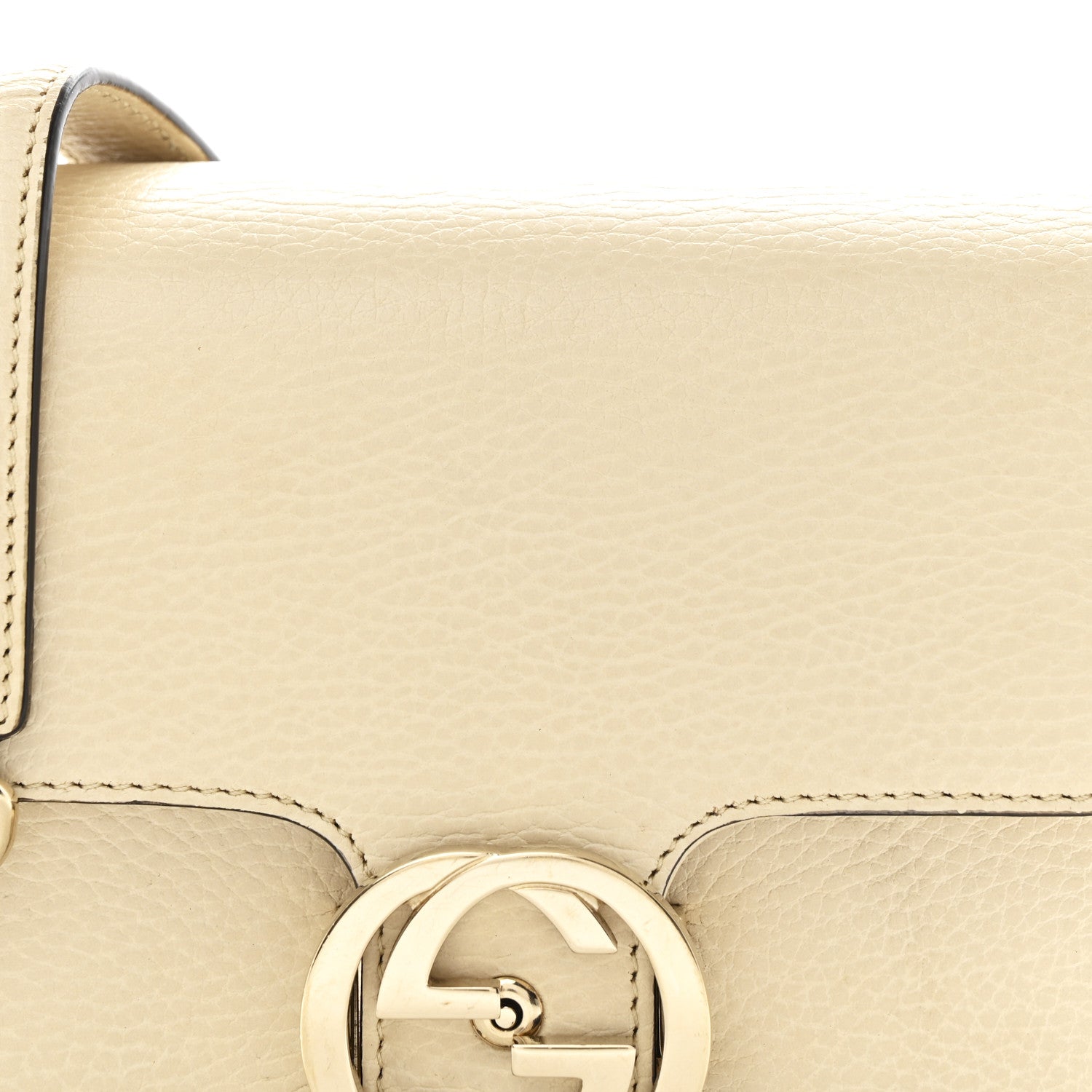 Gucci Dollar Calfskin Interlocking G Crossbody Bag Mystic White 7 of 13