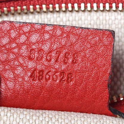 Gucci Pebbled Calfskin Medium Soho Clutch Red 7 of 9