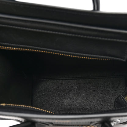 Celine Smooth Calfskin Nano Luggage Black 5 of 11