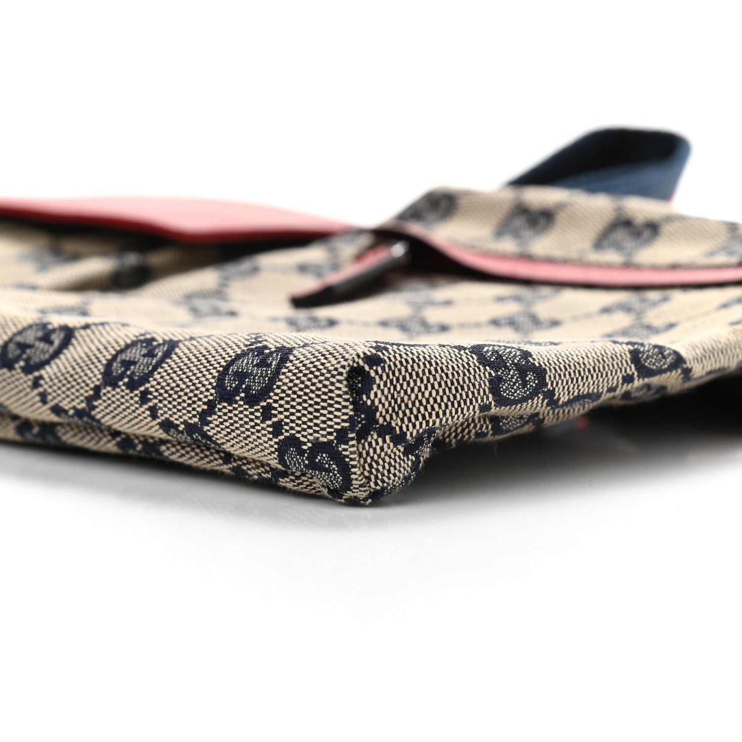 Gucci GG Monogram Web Double Pocket Belt Bag Navy Red 11 of 11