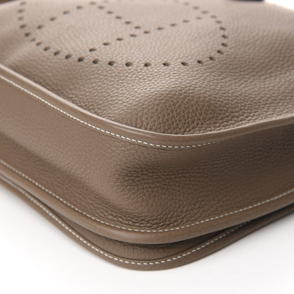 Hermes Taurillon Clemence Evelyne III PM Etoupe 7 of 10