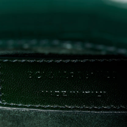 Saint Laurent Calfskin Crocodile Embossed Medium Monogram Sunset Dark Mint 7 of 12