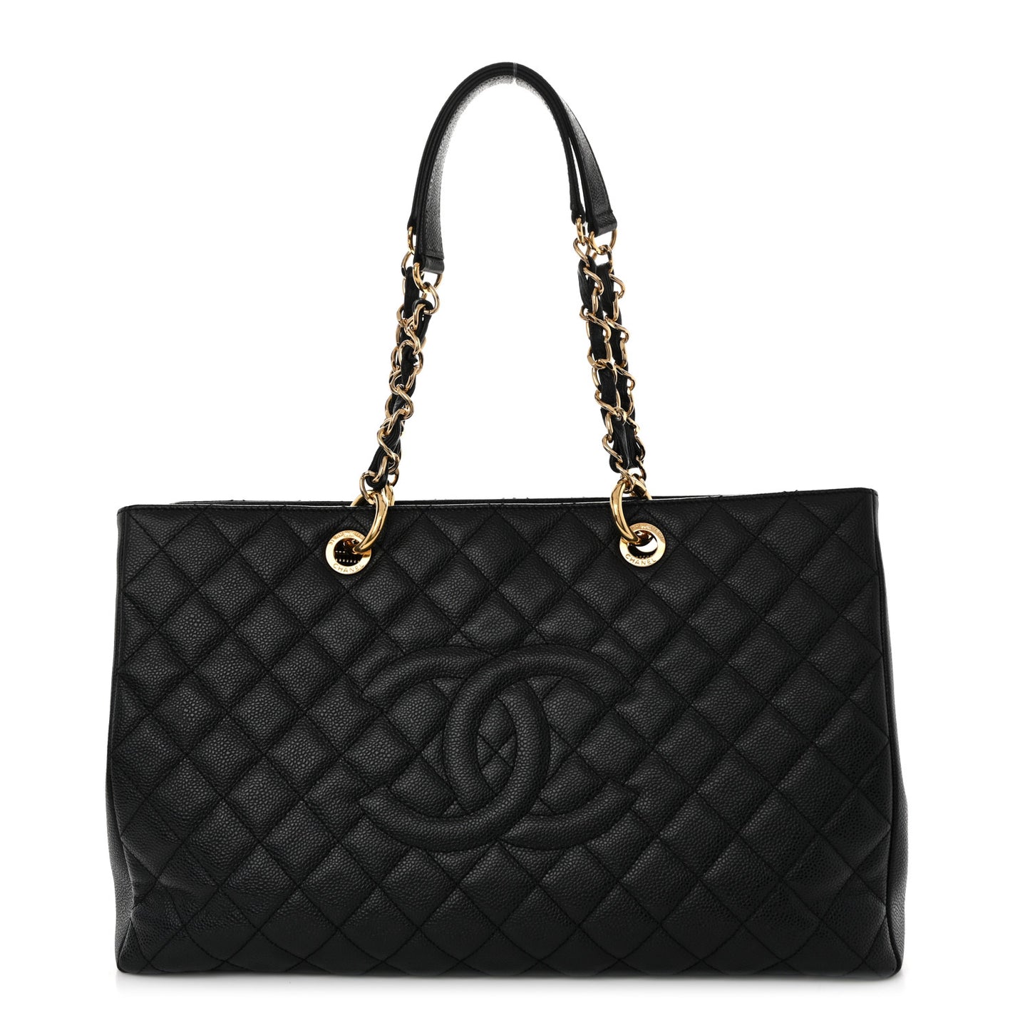 Caviar Quilted XL Grand Shopping Tote GST Black
