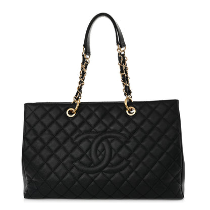 Chanel Caviar Quilted XL Grand Shopping Tote GST Black 1 of 11