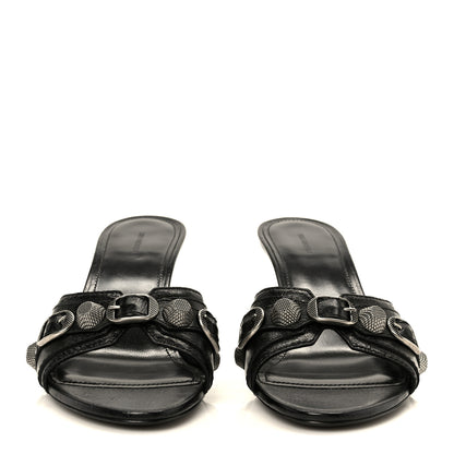 Balenciaga Agneau Arena Cagole 50mm Slide Sandals 38 Black 3 of 9