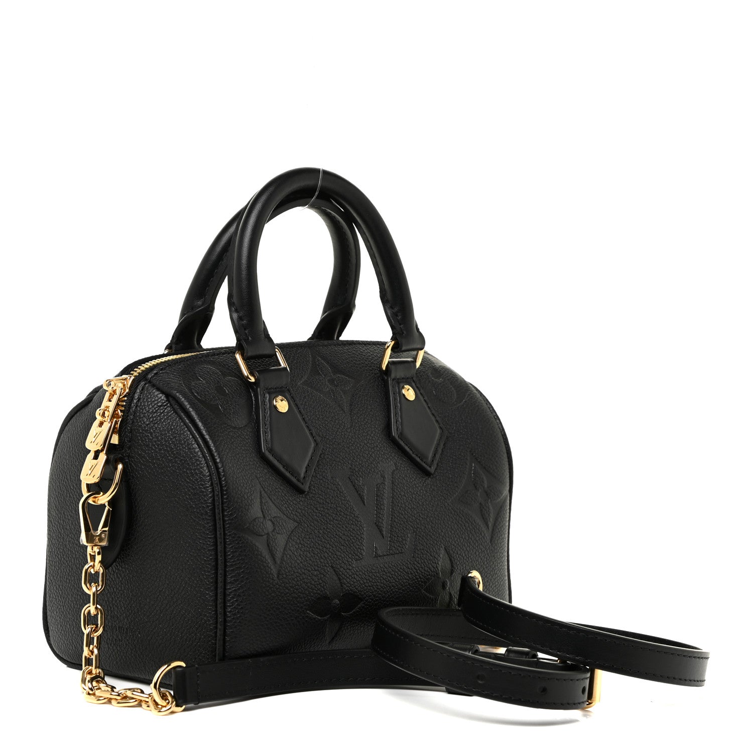 Louis Vuitton Empreinte Monogram Giant Speedy Bandouliere 20 Black 3 of 11