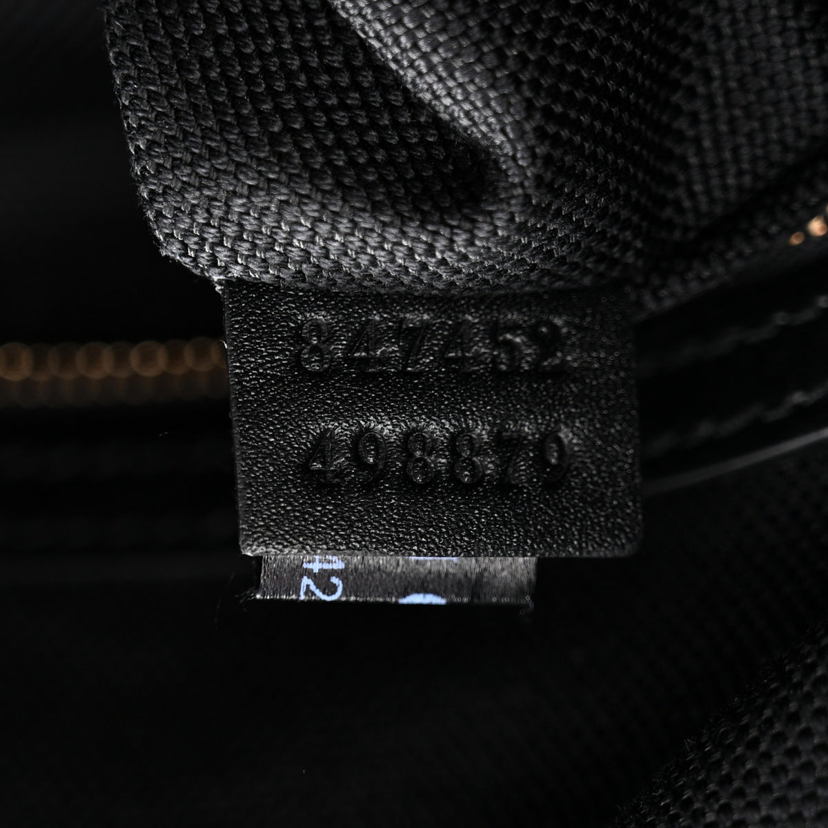 GG Calfskin Embossed Emblem Medium Shoulder Bag Black