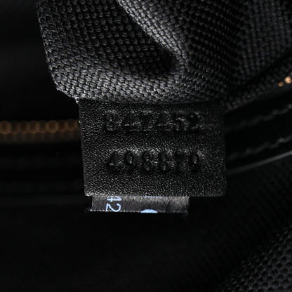Gucci GG Calfskin Embossed Emblem Medium Shoulder Bag Black 7 of 10