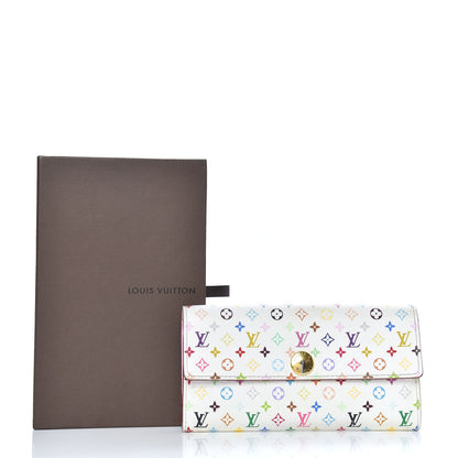 Louis Vuitton Monogram Multicolor Sarah Wallet White Litchi 9 of 9
