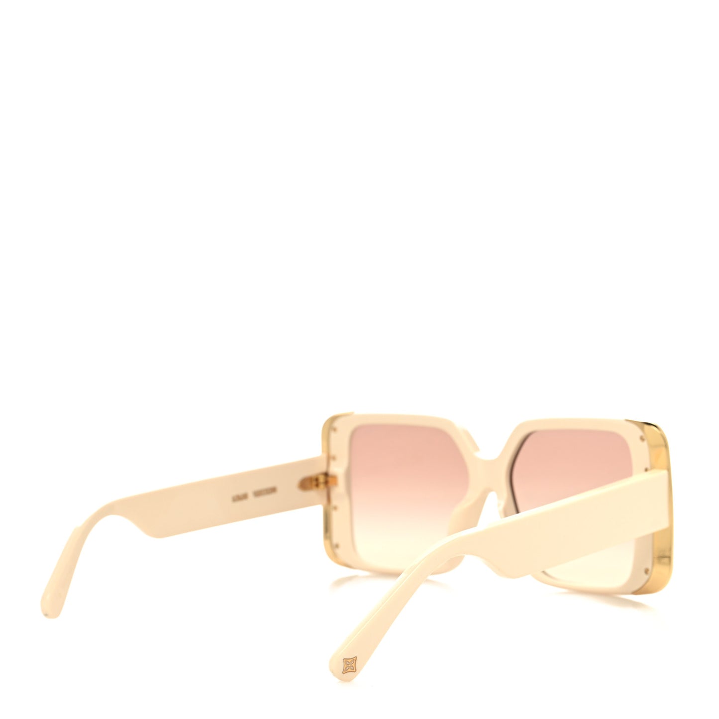 Acetate LV Moon Square Sunglasses Z1652E White