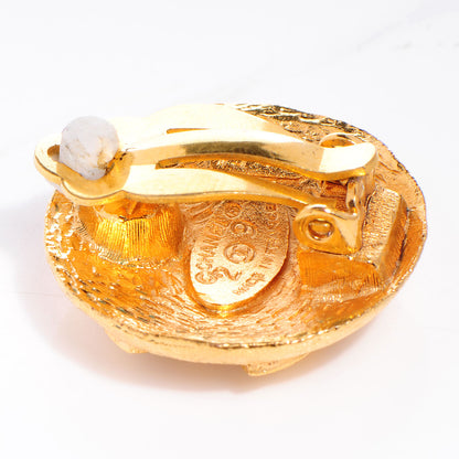 Chanel CC Clip On Earrings Gold 3 of 5