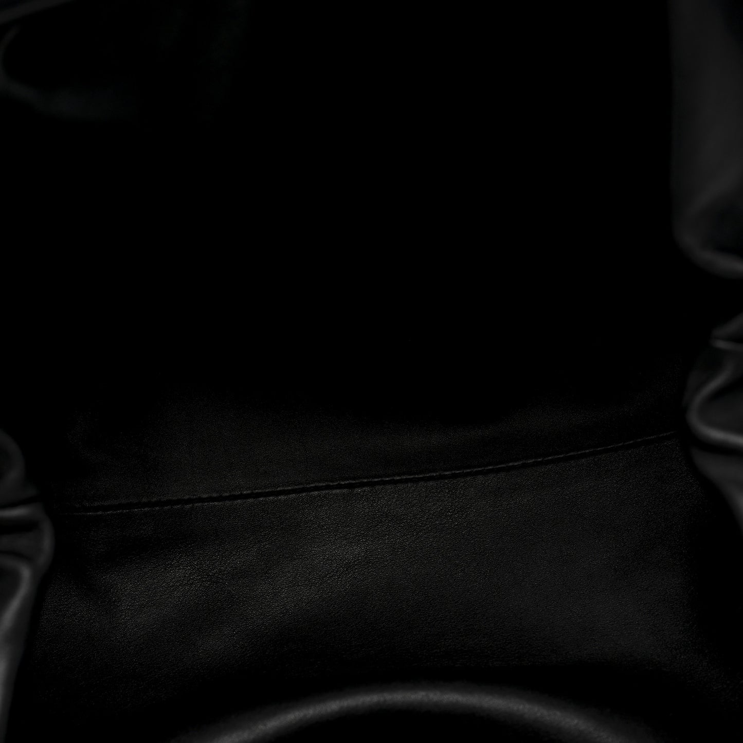 Smooth Butter Calf The Pouch Oversized Clutch Black