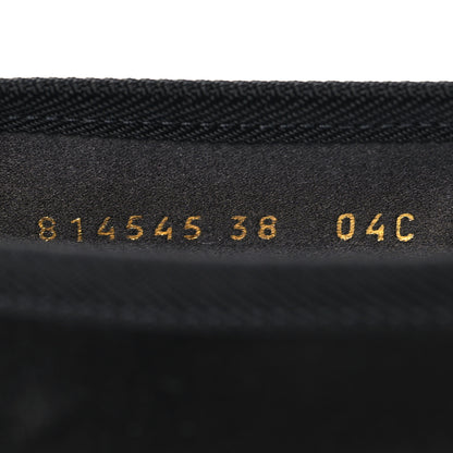 Gucci Rubber Satin Ballerina Flats 38 Black 7 of 9