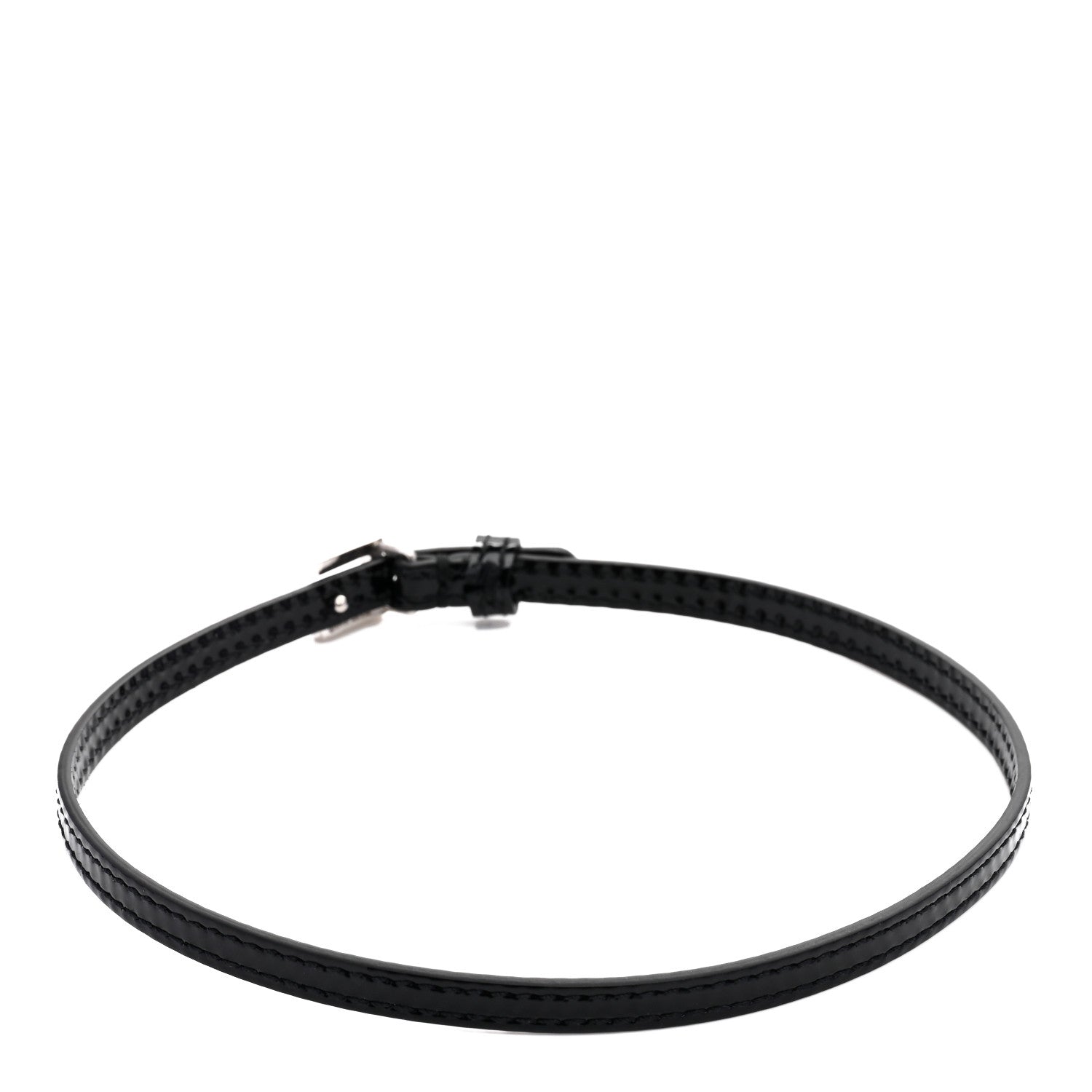 Gucci Patent Crystal G Buckle Choker Black 4 of 5