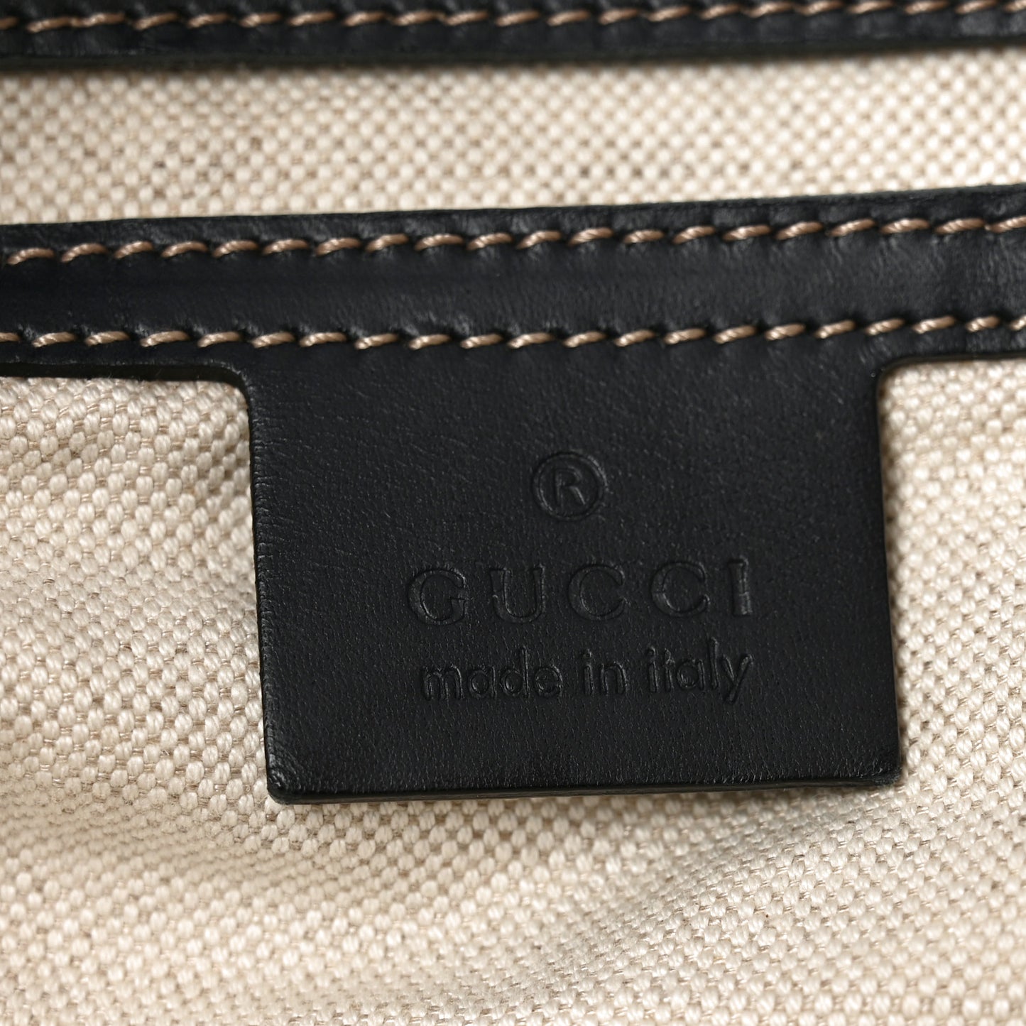 GG Supreme Monogram Medium Zippered Shopping Tote Navy