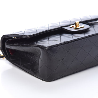 Chanel Lambskin Quilted Medium Double Flap Black 9 of 10