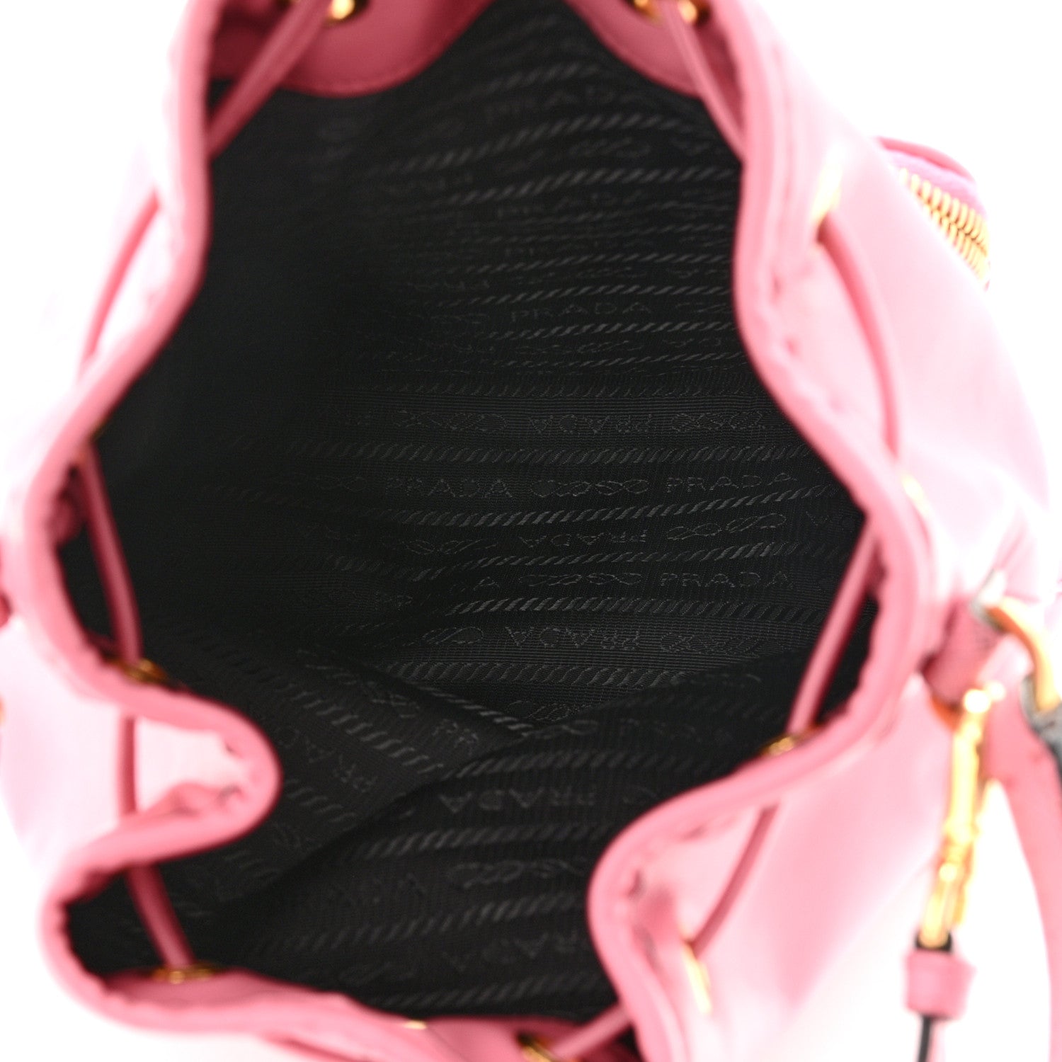 Prada Soft Calfskin Saffiano Mini Bucket Crossbody Bag Peonia 5 of 11