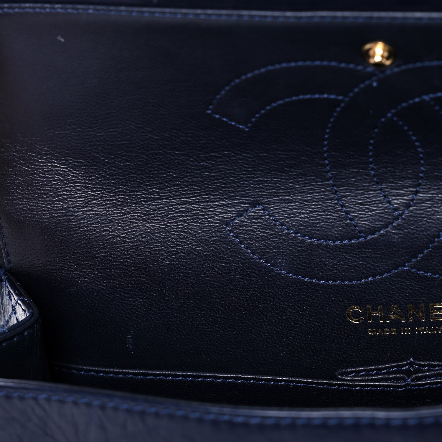 Chanel Aged Calfskin Quilted 2.55 Reissue 226 Flap Navy Blue 11 of 11