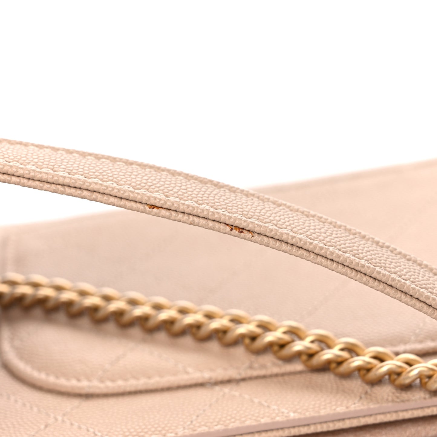 Caviar Suede Stitched Lady Coco Flap Beige