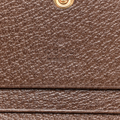 Gucci GG Supreme Monogram Web Ophidia Card Case Beige New Acero 6 of 9