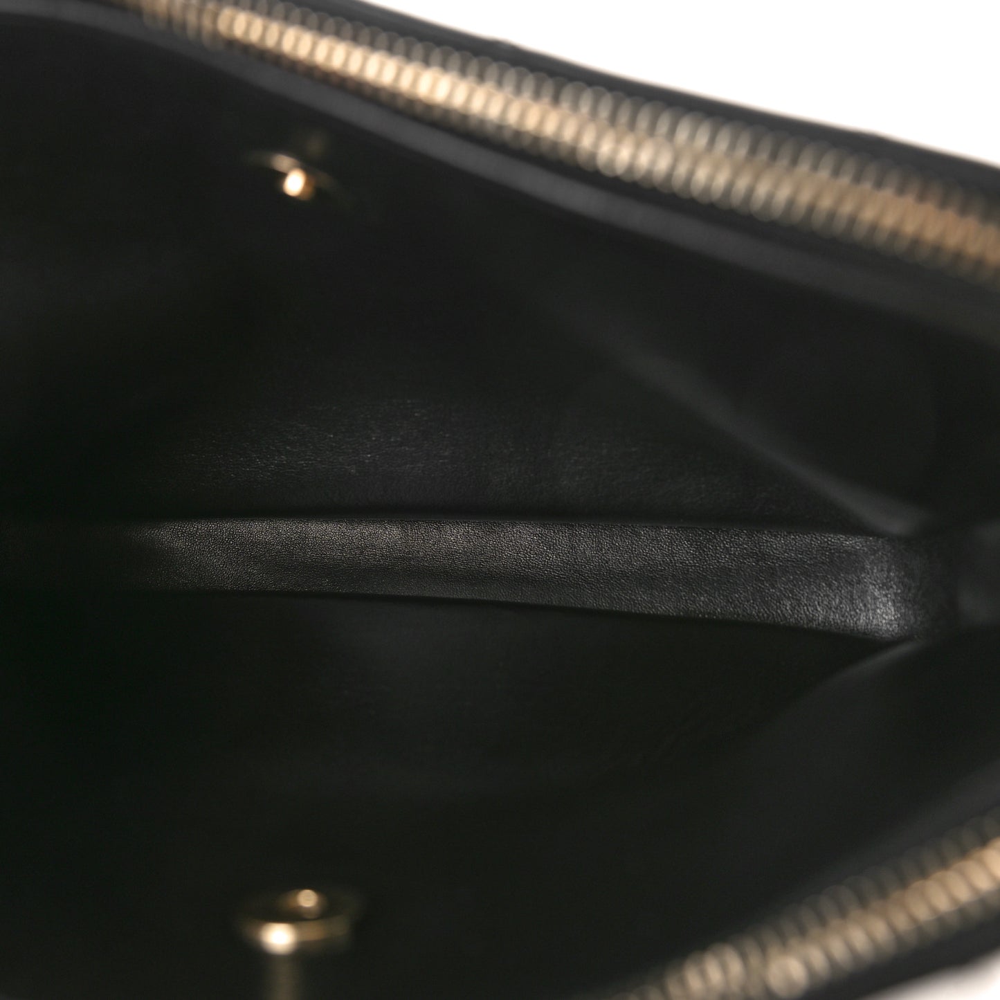 Patent Quilted Crown CC Double Zip Shoulder Bag Black