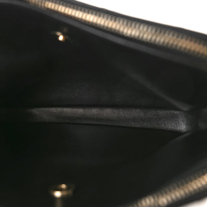 Chanel Patent Quilted Crown CC Double Zip Shoulder Bag Black 5 of 9