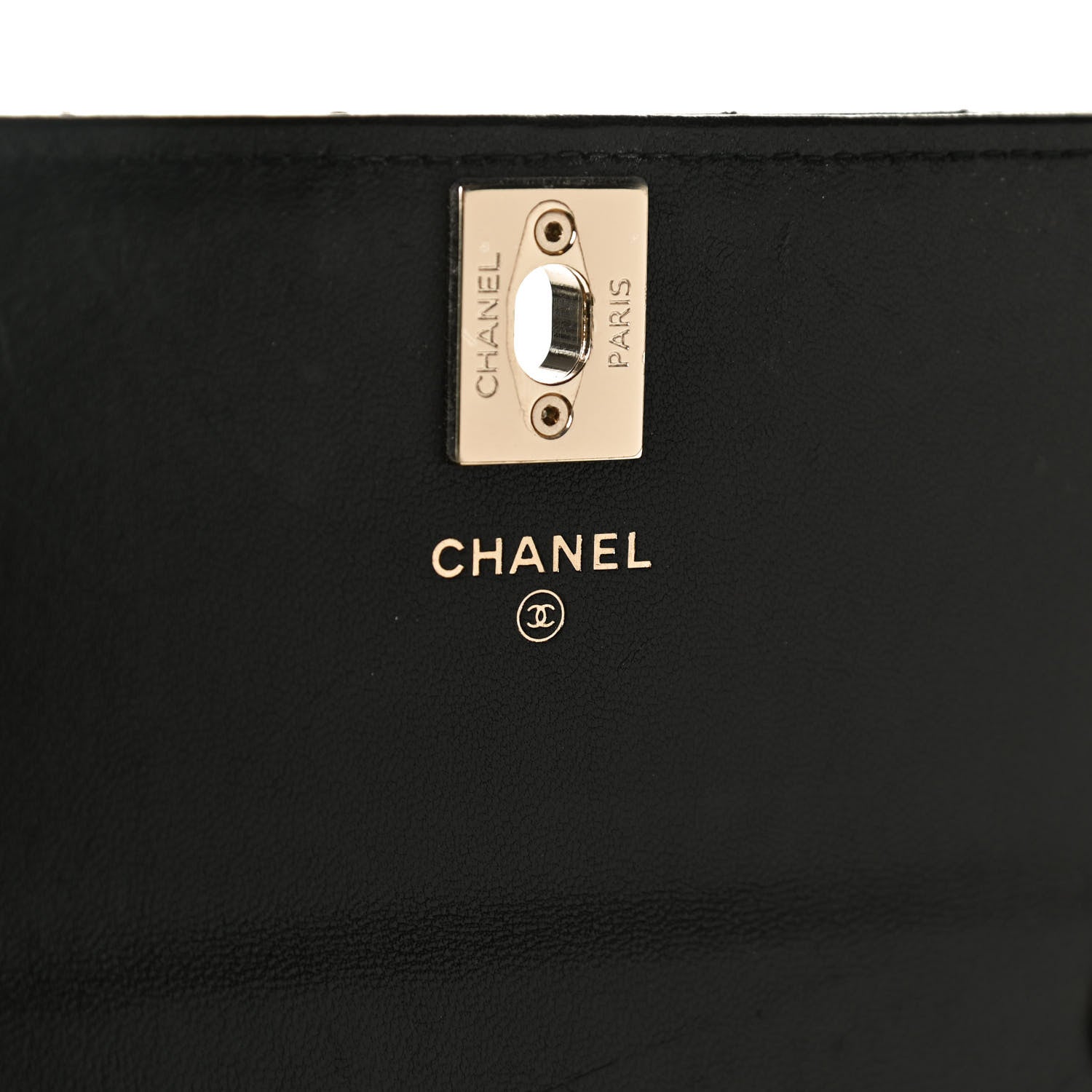 Chanel Lambskin Chevron Quilted Trendy CC Wallet On Chain WOC Black 6 of 12