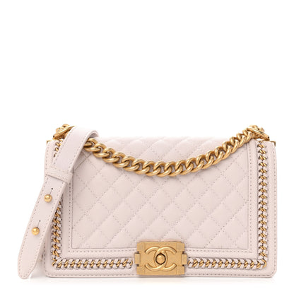 Chanel Caviar Quilted Chain Around Medium Boy Flap Light Purple 1 of 11