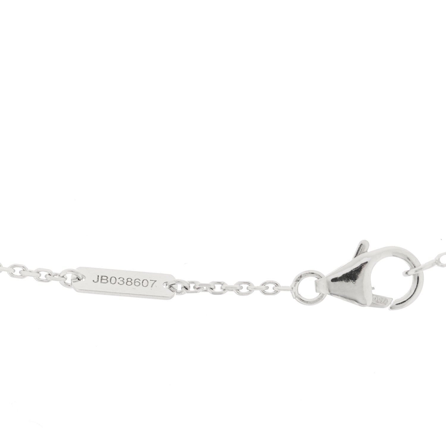 Van Cleef & Arpels 18K White Gold Mother Of Pearl Vintage Alhambra Pendant Necklace 5 of 5