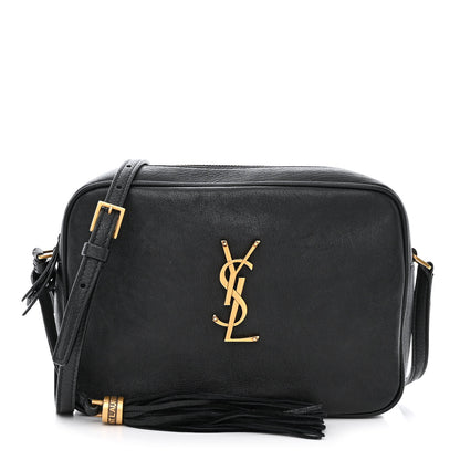 Saint Laurent Lambskin Monogram Small Lou Camera Bag Black 1 of 13