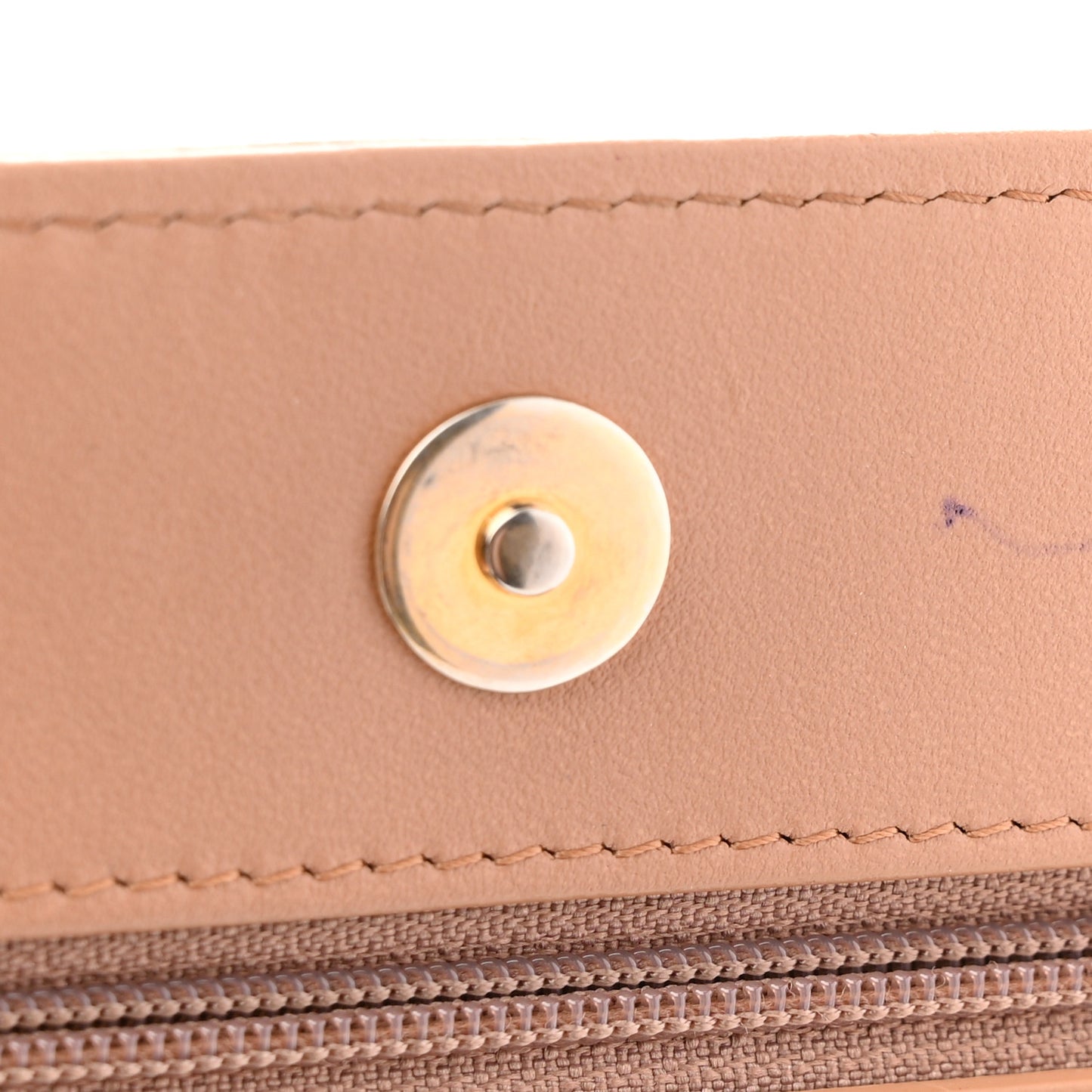 Caviar Chevron Quilted Boy Wallet On Chain WOC Dark Beige