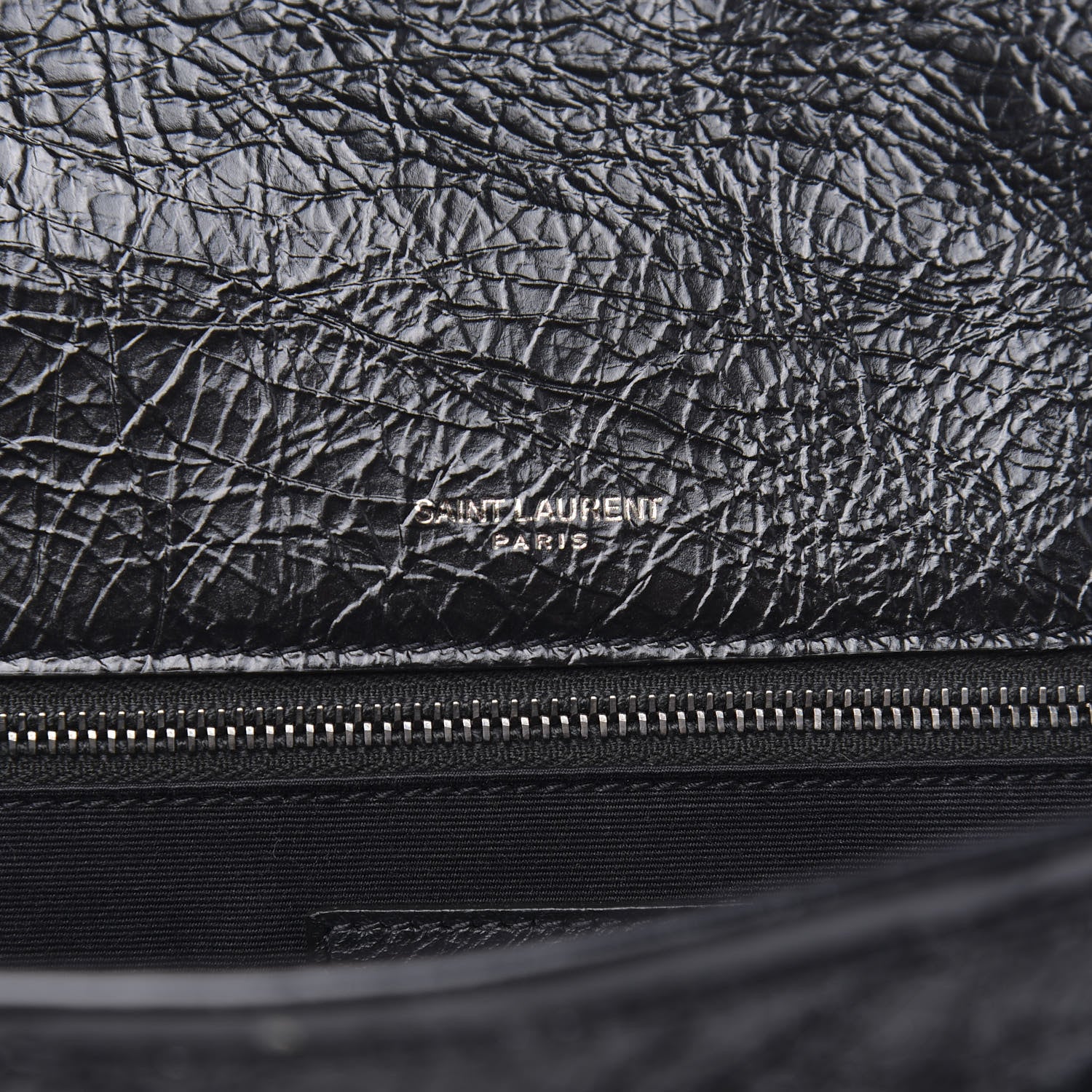 Saint Laurent Crinkled Calfskin Matelasse Monogram Large Niki Chain Satchel Black 8 of 11