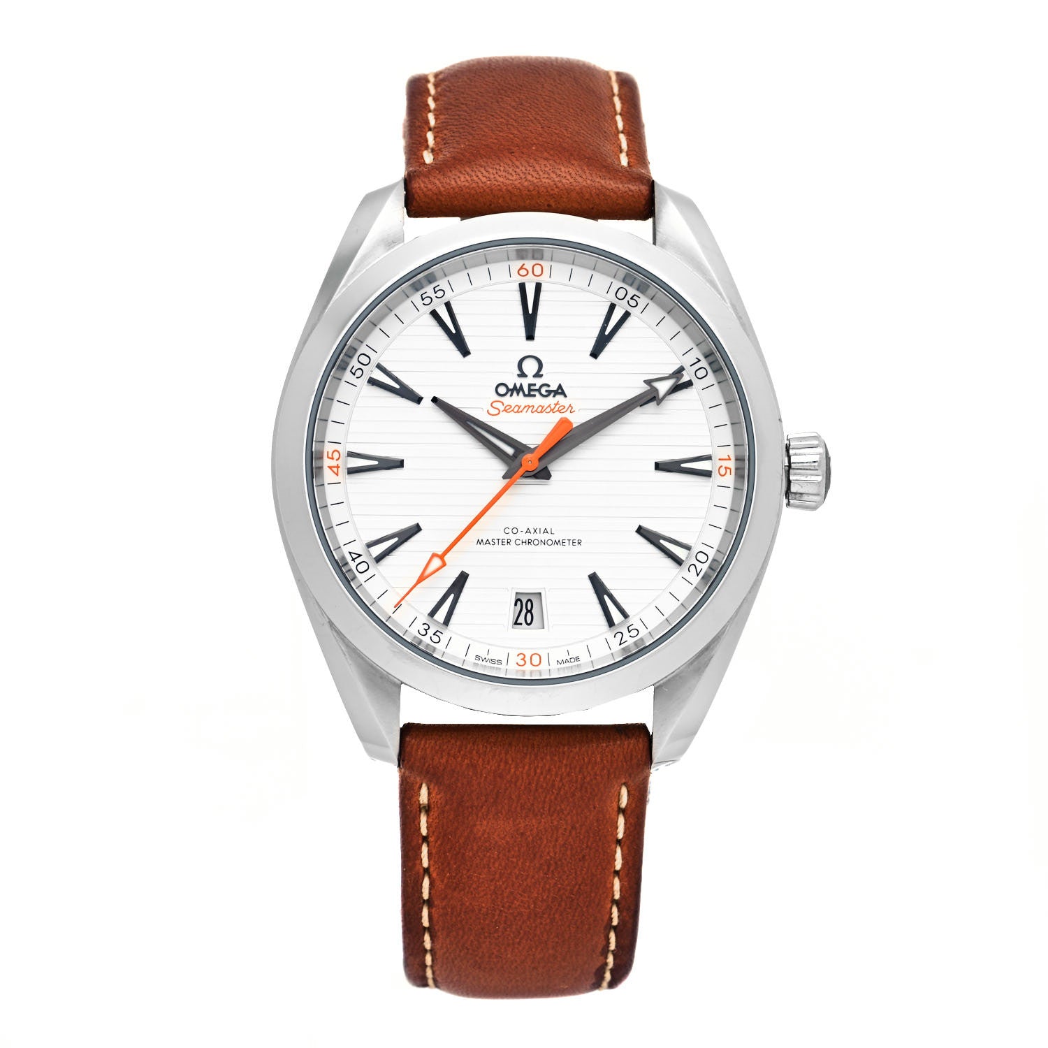 Omega Stainless Steel Calfskin 41mm Seamaster Aqua Terra 150M Co-Axial Master Chronometer Automatic Watch 220.12.41.21.02.001 1 of 5
