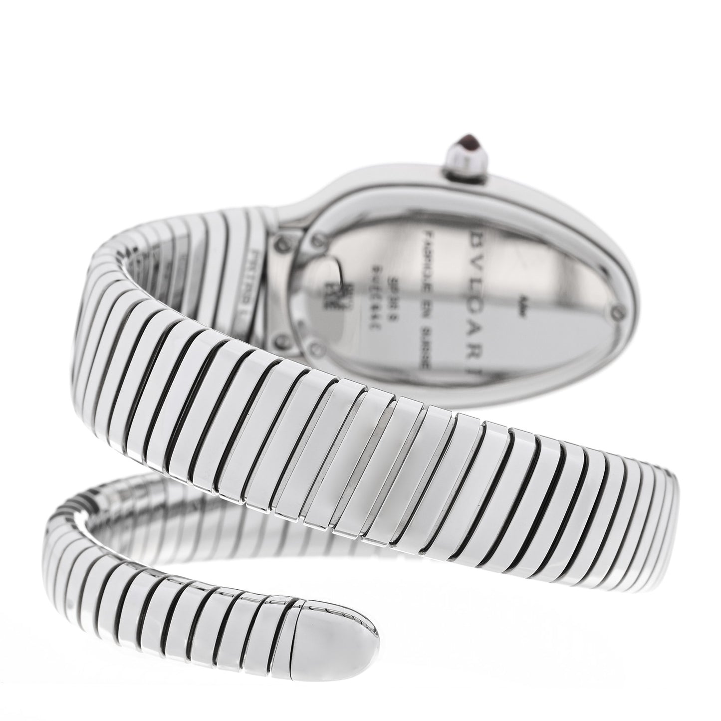Stainless Steel 35mm Serpenti Tubogas Quartz Watch Black