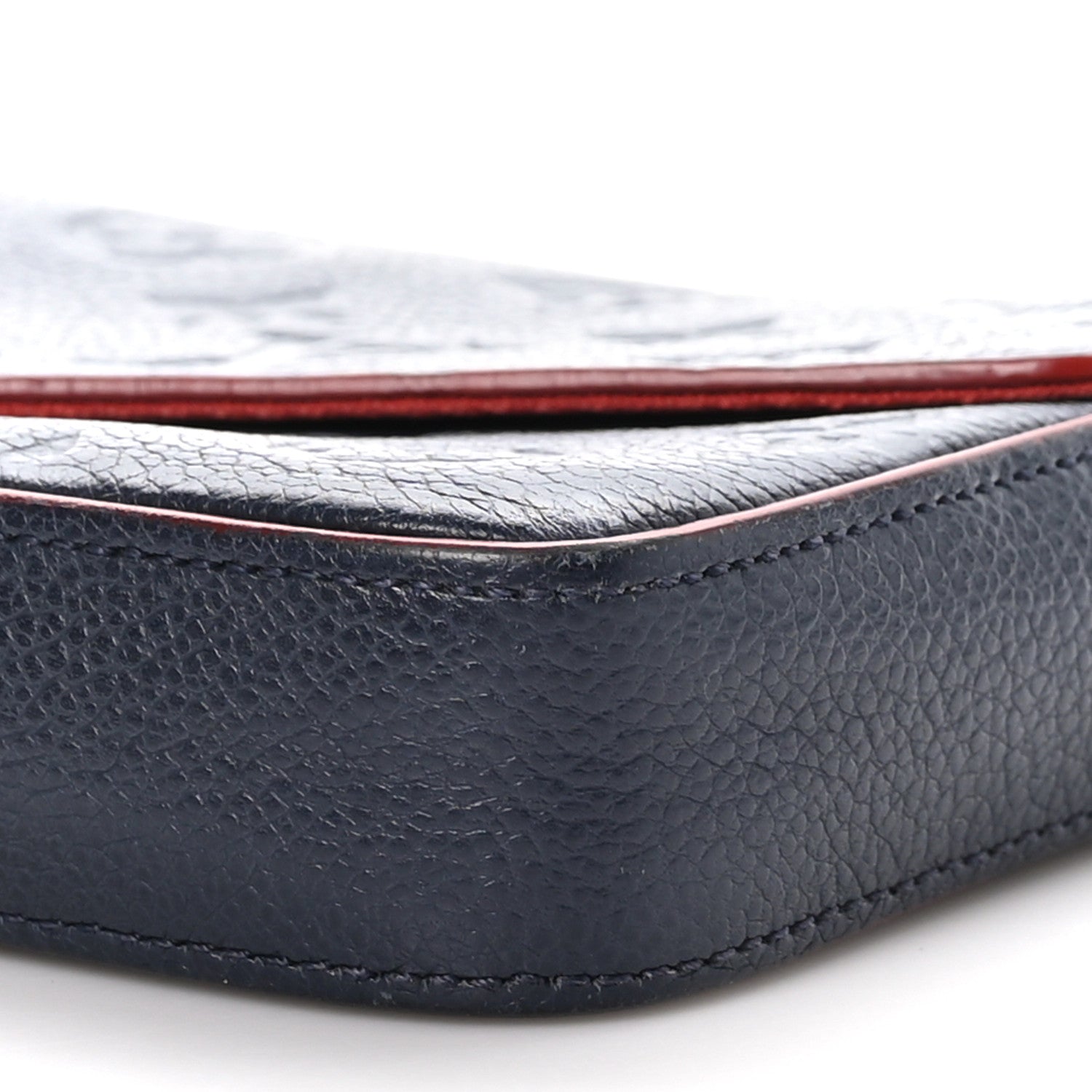 Louis Vuitton Empreinte Pochette Felicie Chain Wallet Marine Rouge 9 of 11