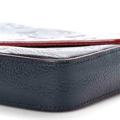 Louis Vuitton Empreinte Pochette Felicie Chain Wallet Marine Rouge 9 of 11