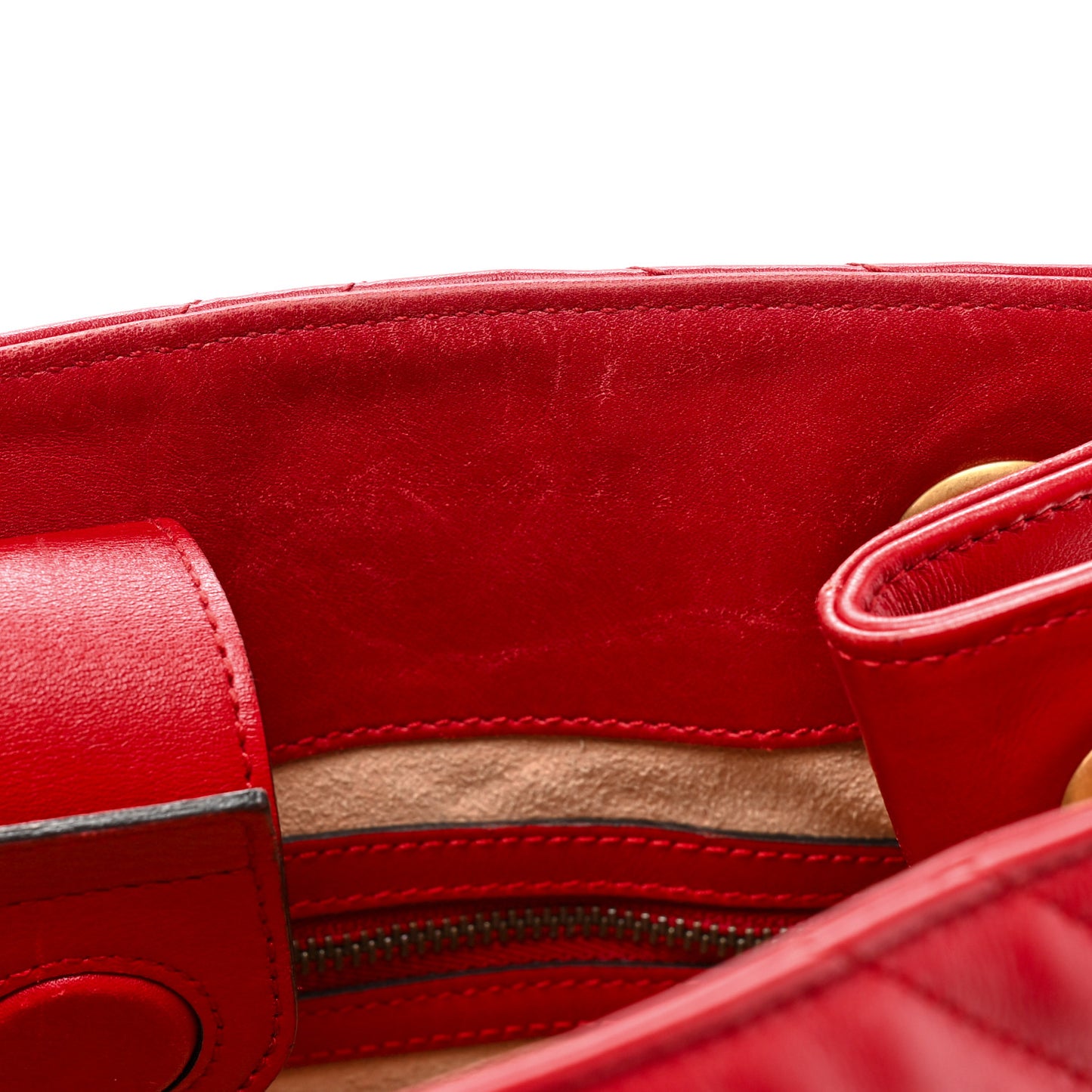 Calfskin Matelasse Medium GG Marmont Shoulder Tote Bag Hibiscus Red