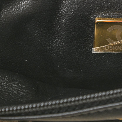 Chanel Crumpled Calfskin Shearling Sheepskin Quilted Medium Chanel 19 Flap Black 8 of 11