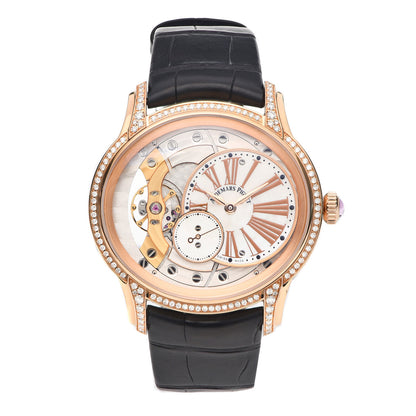Audemars Piguet 18K Rose Gold Alligator Diamond 39.5mm Millenary Manual Winding Watch 77247OR.ZZ.A812CR.01 1 of 7