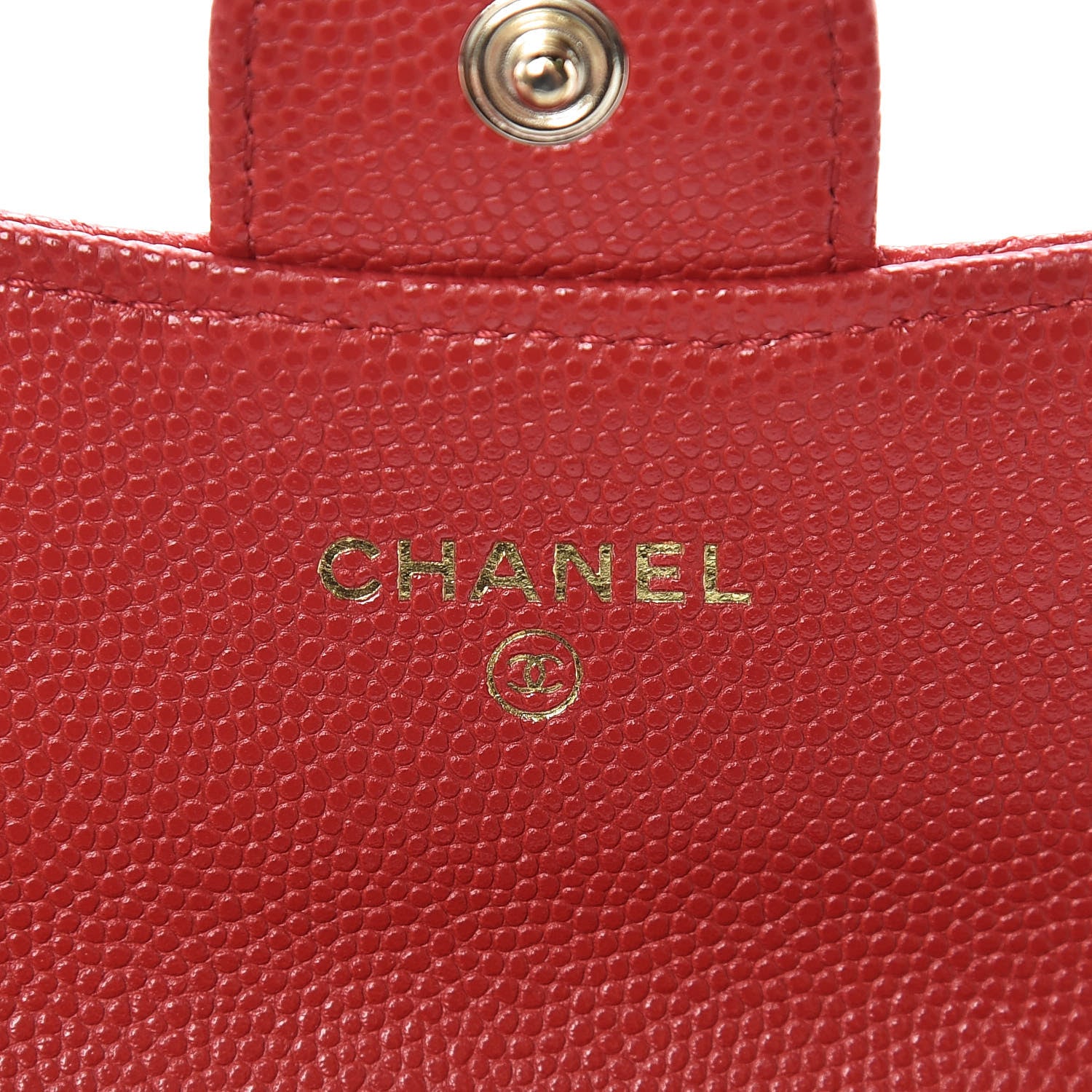 Chanel Caviar Quilted Flap Card Holder Wallet Red 6 of 9