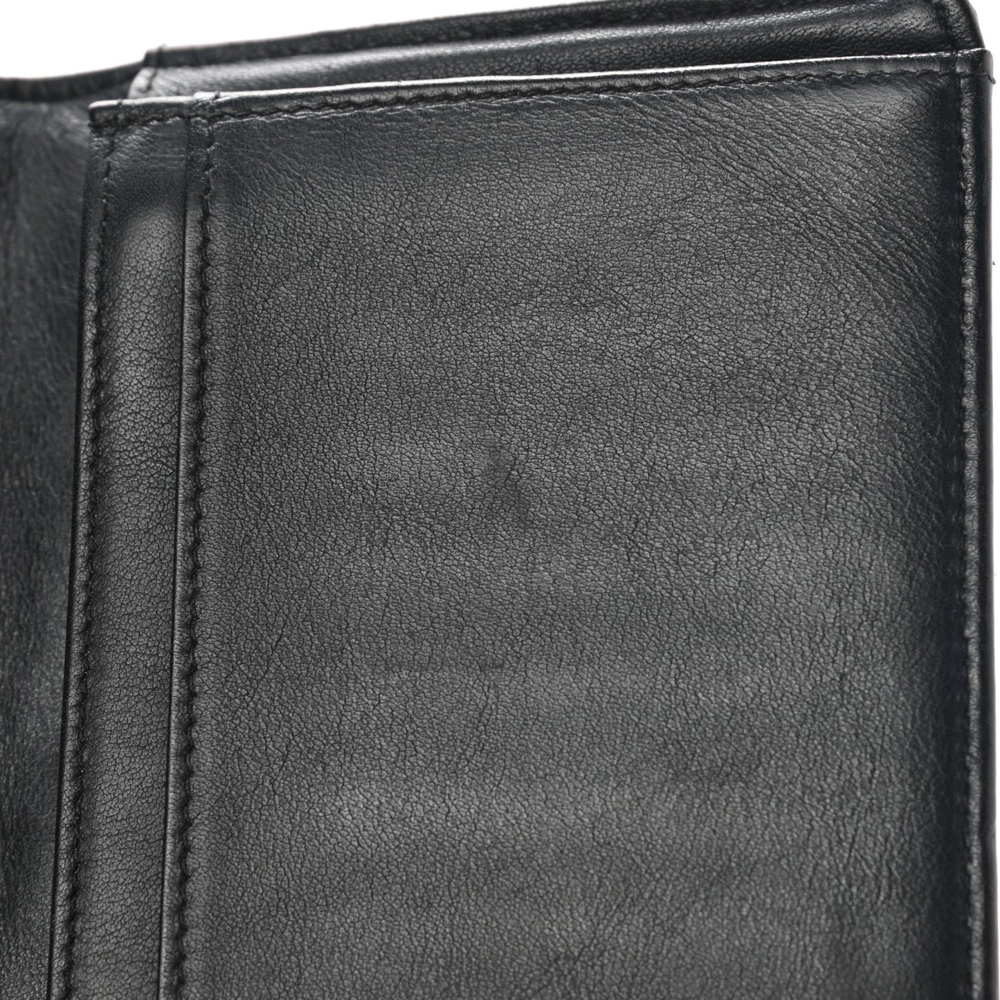 Patent Quilted Brilliant Yen Wallet Black