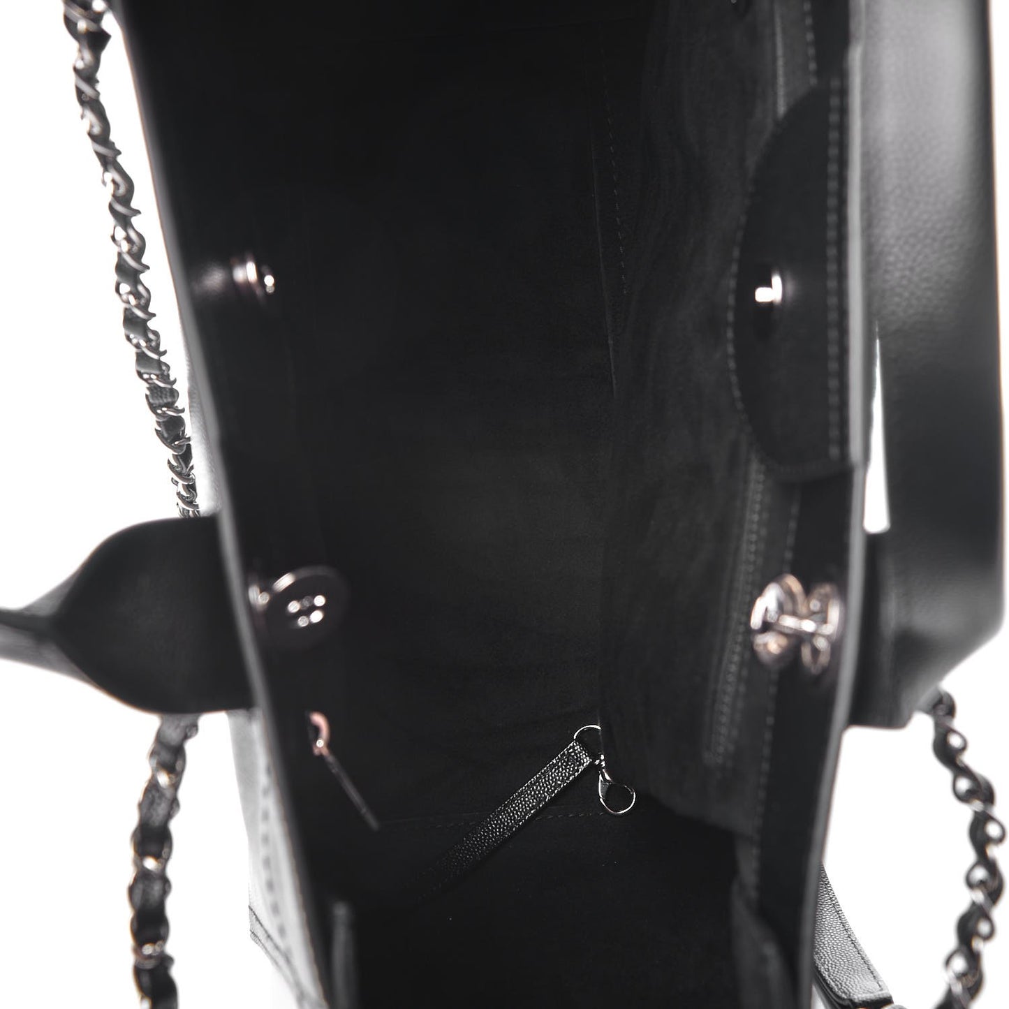 Caviar Small Studded Deauville Tote Black