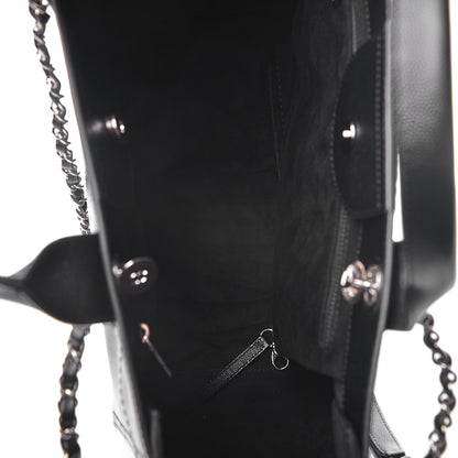 Chanel Caviar Small Studded Deauville Tote Black 6 of 8