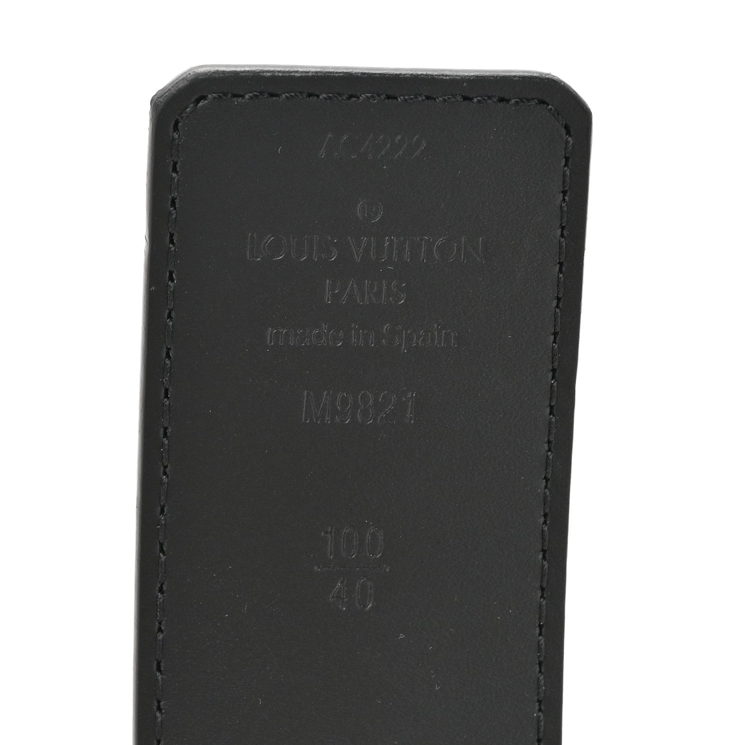 Louis Vuitton Monogram Calfskin 40mm LV Initiales Reversible Belt 100 40 Black 4 of 5