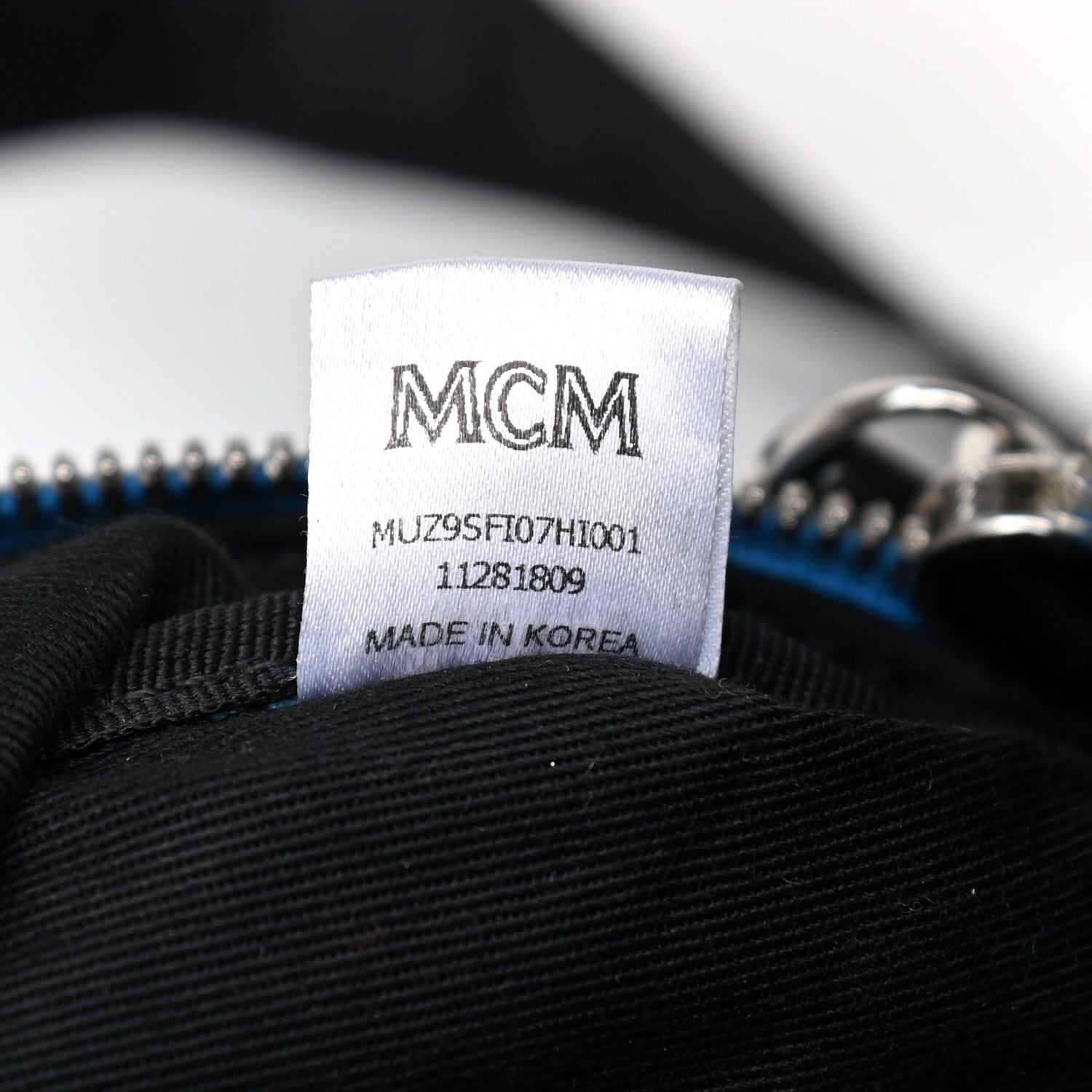 MCM Visetos Medium Stark Belt Bag Blue 7 of 9
