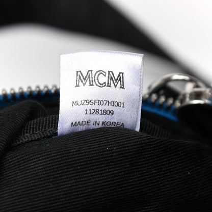 MCM Visetos Medium Stark Belt Bag Blue 7 of 9