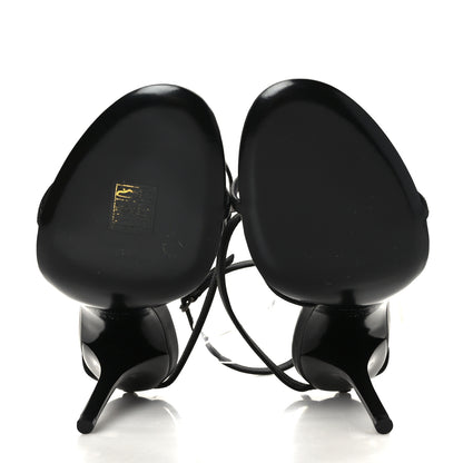 Saint Laurent Calfskin Cassandra 110 Sandals 38.5 Black 5 of 7