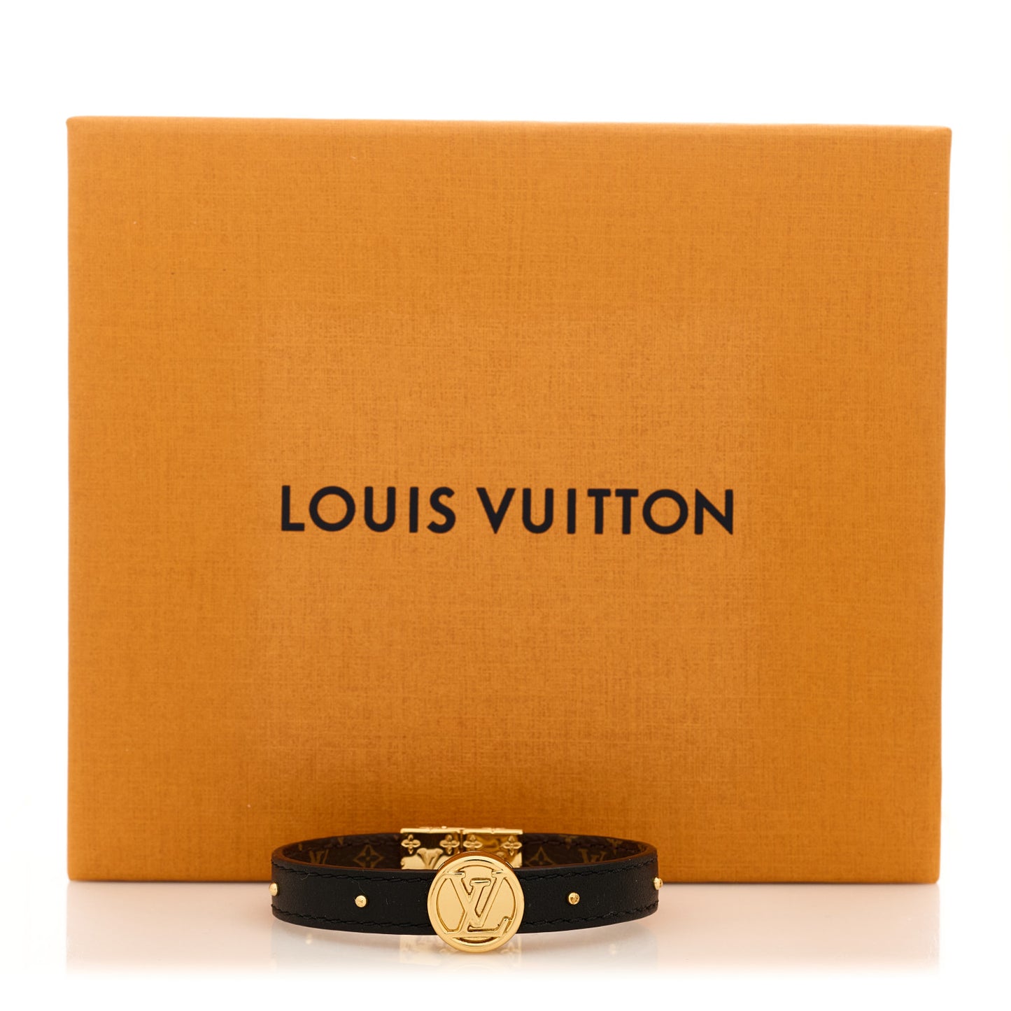 Monogram LV Circle Reversible Bracelet Black