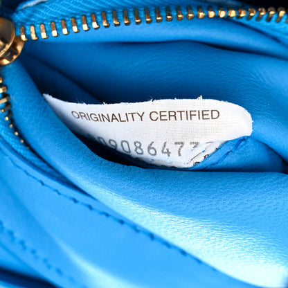 Bottega Veneta Lambskin Maxi Intrecciato Padded Chain Cassette Crossbody Bag Swimming Pool 7 of 9