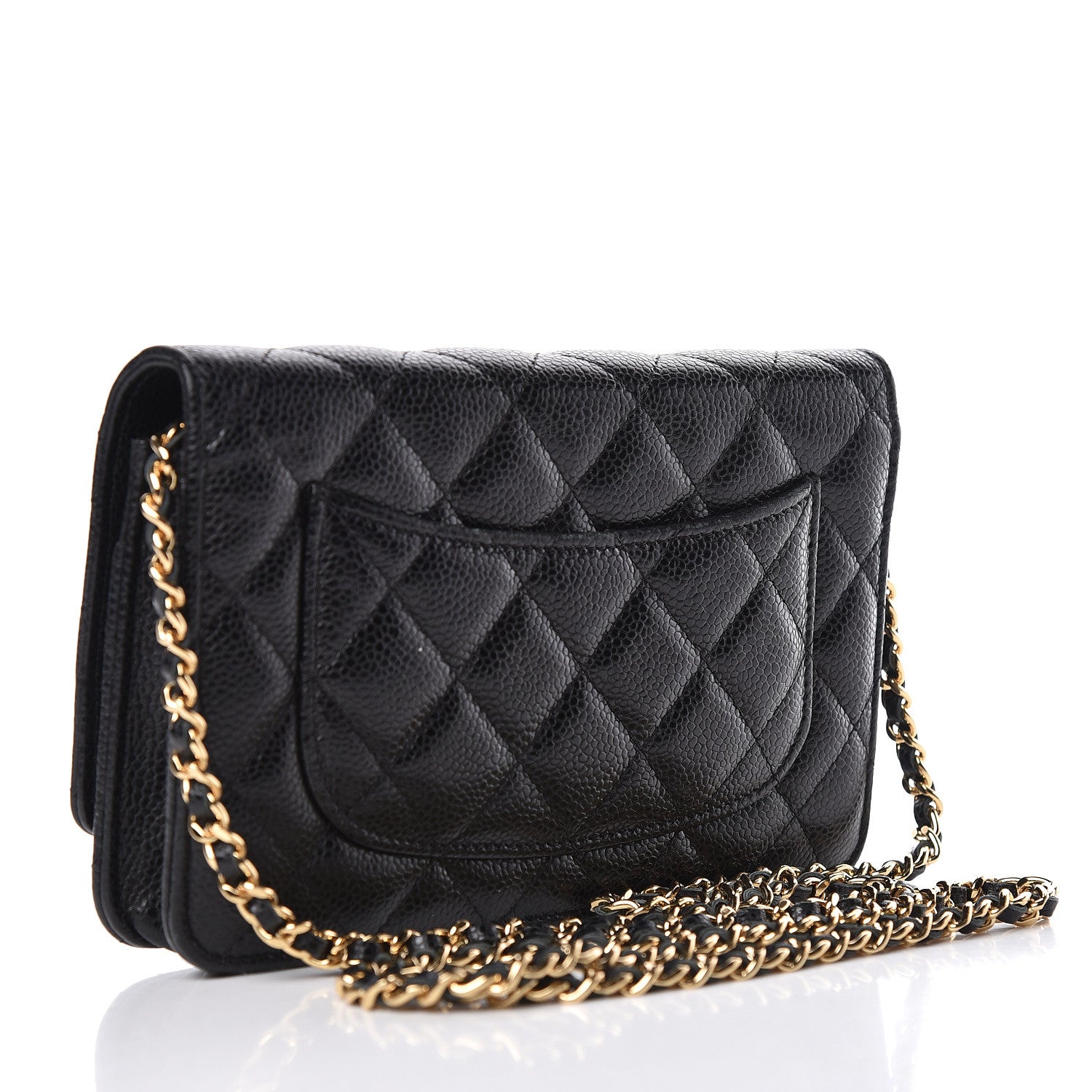 Chanel Caviar Quilted Wallet On Chain WOC Black 3 of 12